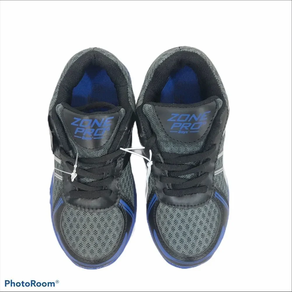 Boys Zone Pro Blue and‎ Black Sneakers Size 2